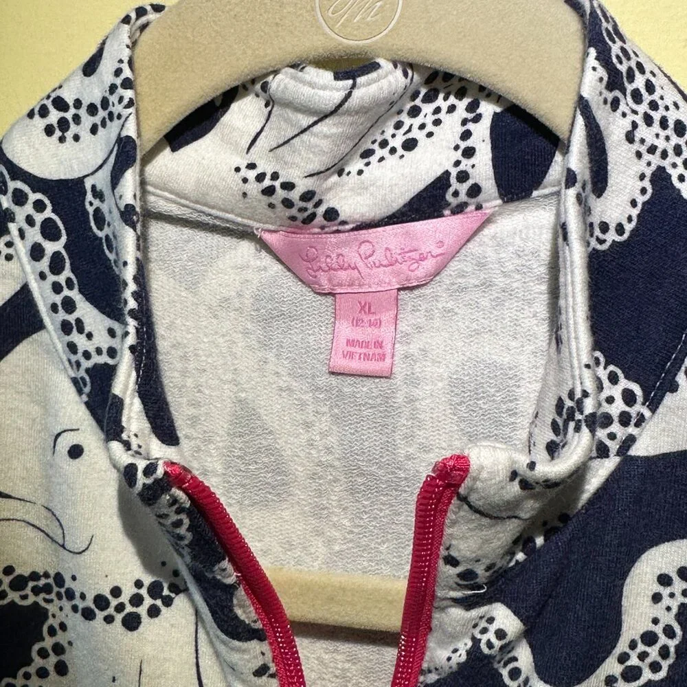 Girls Lilly Pulitzer Half-Zip Pullover, size XL (12-14) - Picture 3 of 6